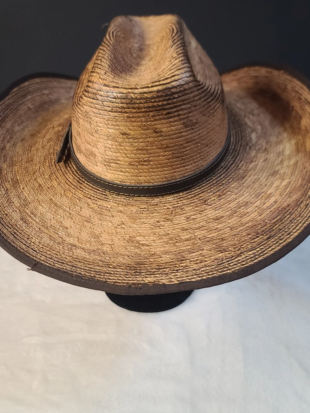 CODY BROWN Kids Brown Straw Western Hat with Decorative Band